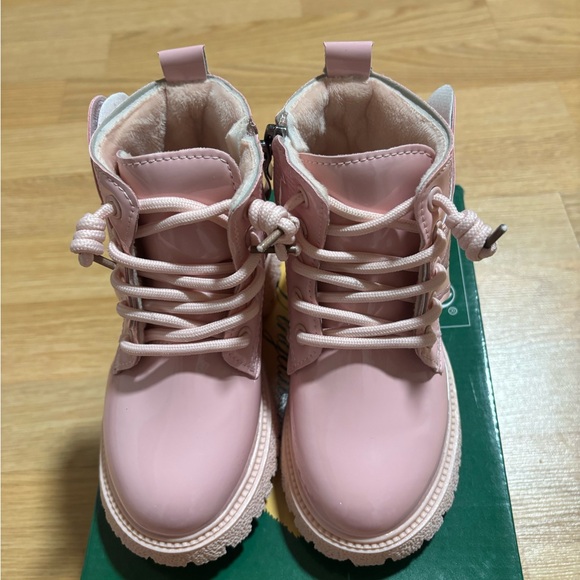 New “Dingdoucex” pink booties with plush interior size 10 with box - Picture 3 of 8